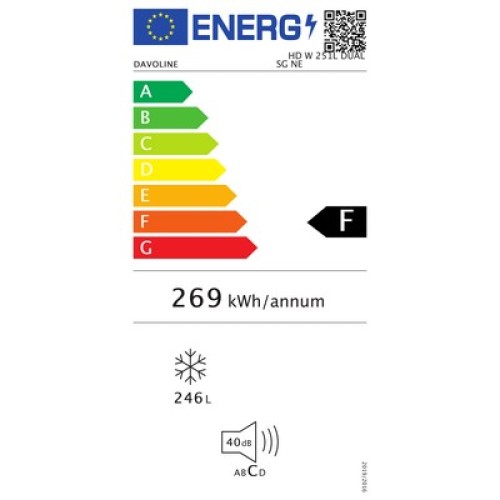 ΚΑΤΑΨΥΚ.ΜΠΑΟΥΛΟ DAVOLINE HD W 251E L SG ΝΕ E 250LT DUAL FUNCTION